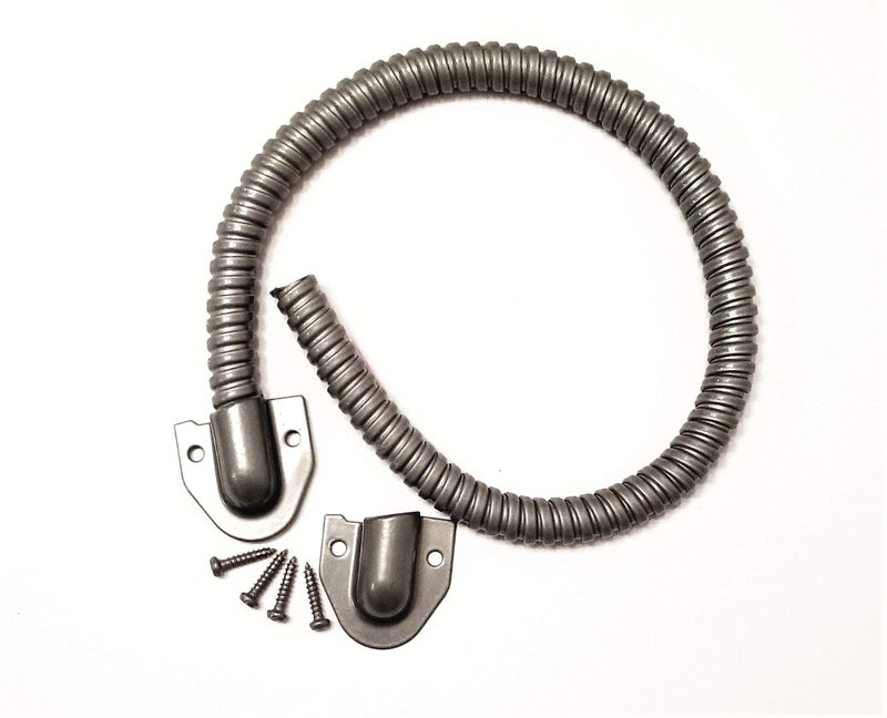 TUFF STRIKE Armored Loop Power Transfer | Electrified Commercial Exit Doors | Door Wire Conduit | 18" | 3/8" Diameter | TUFF STRIKE | Aluminum - Image 1